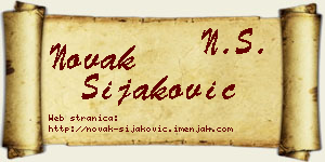 Novak Šijaković vizit kartica